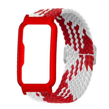 Nylon Knitted Elastic Watch Band for Oppo Watch Free, Replacement Wrist Strap with Watch Case