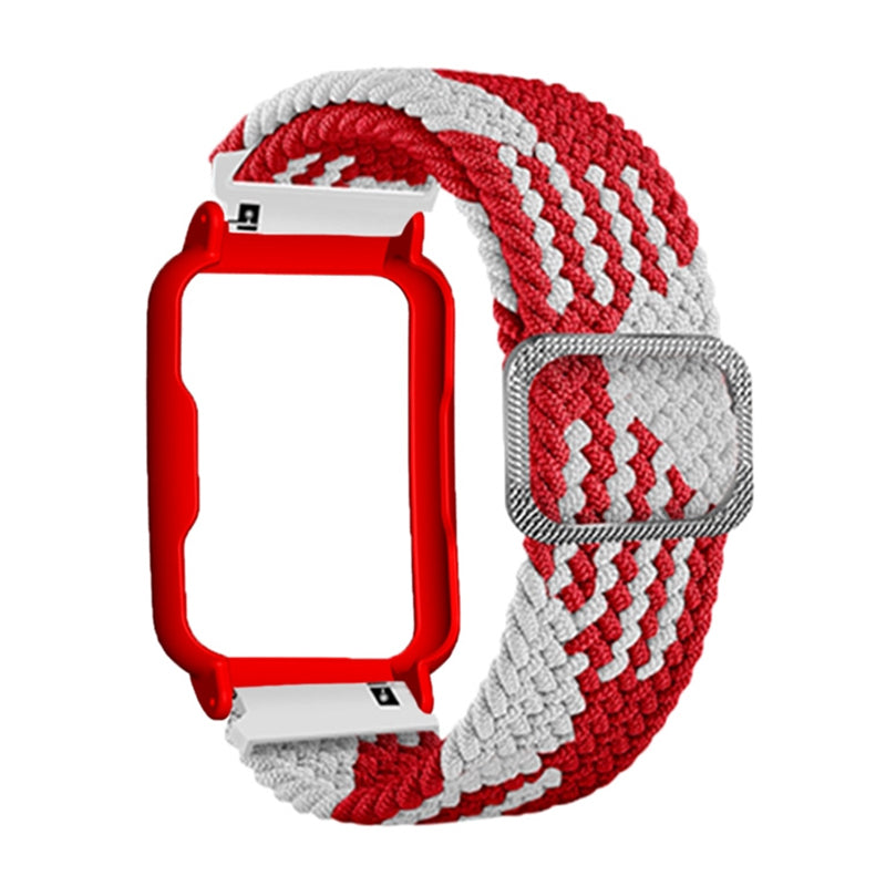 Nylon Knitted Elastic Watch Band for Oppo Watch Free, Replacement Wrist Strap with Watch Case