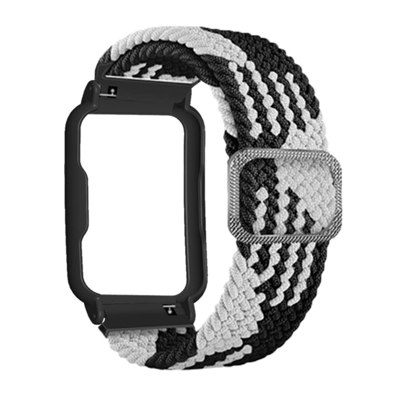 Nylon Knitted Elastic Watch Band for Oppo Watch Free, Replacement Wrist Strap with Watch Case