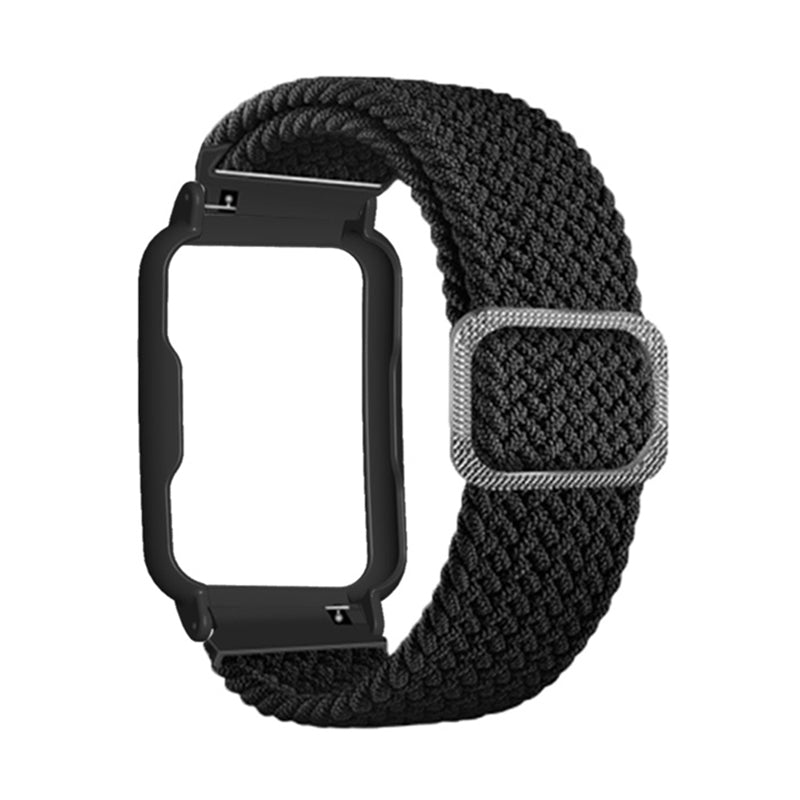 Nylon Knitted Elastic Watch Band for Oppo Watch Free, Replacement Wrist Strap with Watch Case