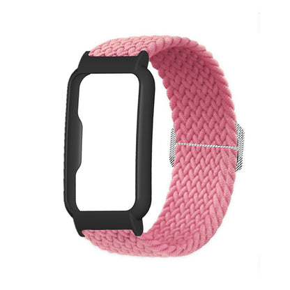 Nylon Knitted Elastic Watch Band for Oppo Watch Free, Replacement Wrist Strap with Watch Case