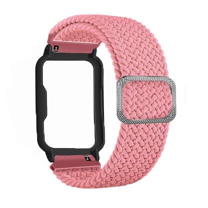 Nylon Knitted Elastic Watch Band for Oppo Watch Free, Replacement Wrist Strap with Watch Case