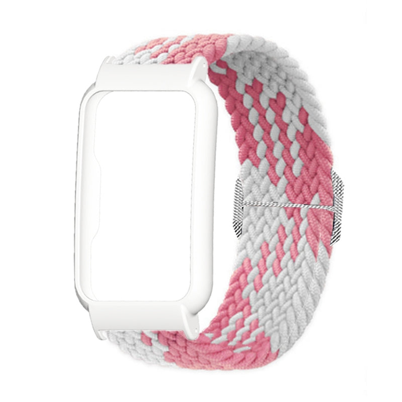 Nylon Knitted Elastic Watch Band for Oppo Watch Free, Replacement Wrist Strap with Watch Case