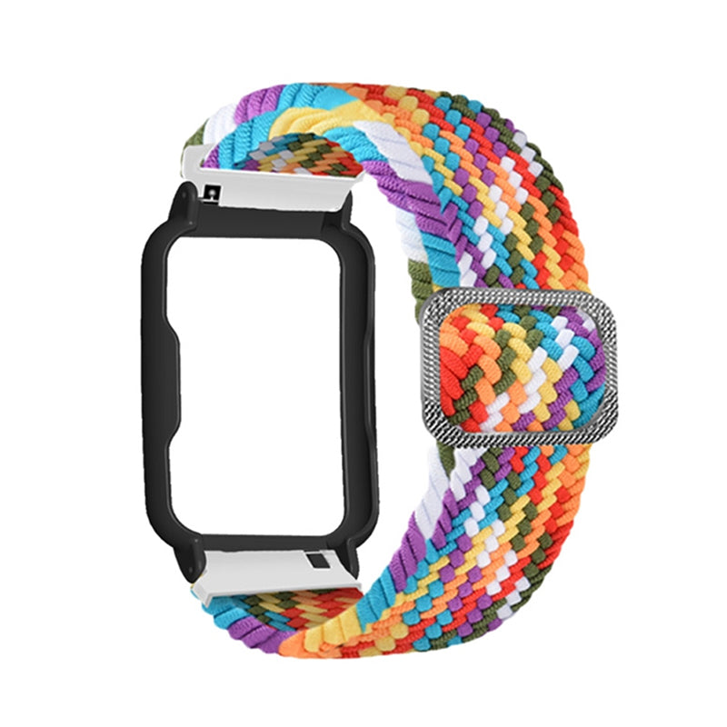 Nylon Knitted Elastic Watch Band for Oppo Watch Free, Replacement Wrist Strap with Watch Case