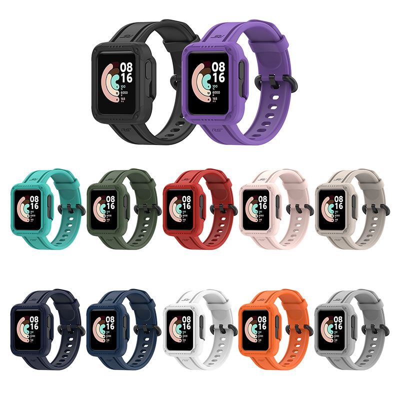For Xiaomi Redmi Watch/Redmi Watch 2/Mi Watch Lite/Mi Watch Lite 2 Smart Watch Strap Soft Silicone Wrist Band with Watch Case
