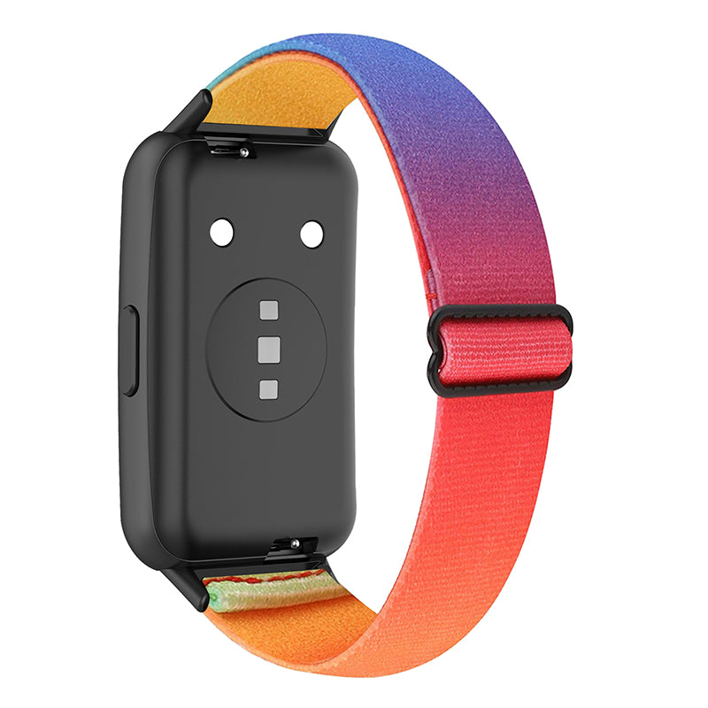 For Huawei Band 7 Stretchy Boho Watch Band Adjustable Elastic Nylon Strap Replacement Wristband