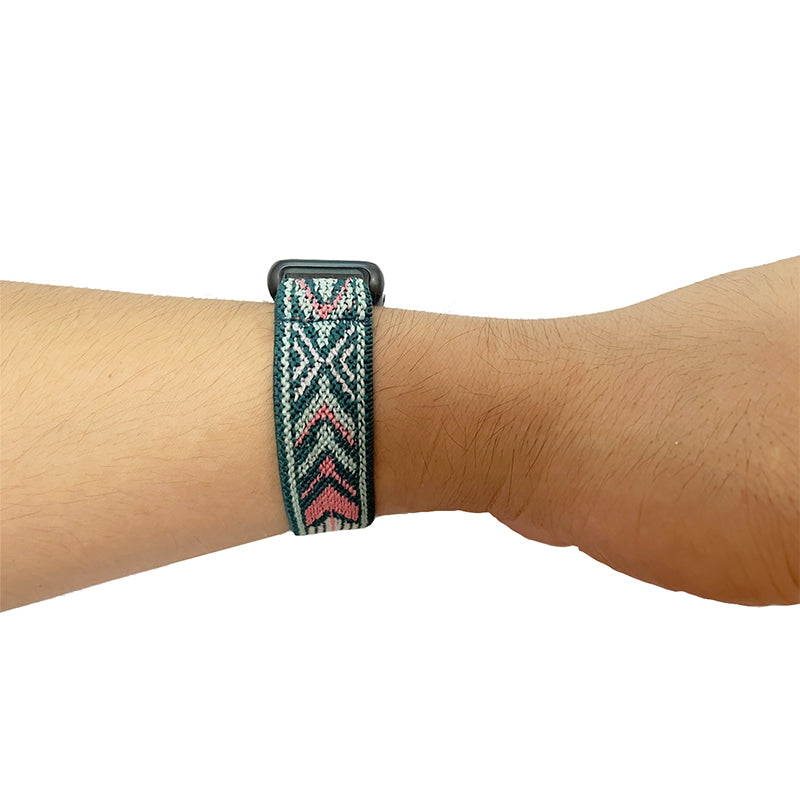 For Huawei Band 7 Stretchy Boho Watch Band Adjustable Elastic Nylon Strap Replacement Wristband