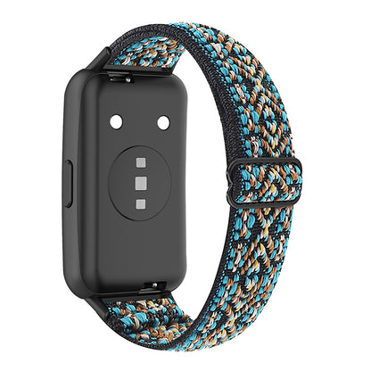 For Huawei Band 7 Stretchy Boho Watch Band Adjustable Elastic Nylon Strap Replacement Wristband