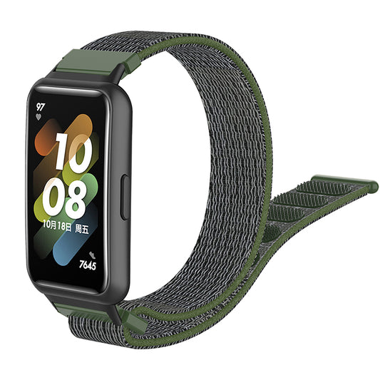For Huawei Band 7 Soft Nylon Watch Band Adjustable Loop Fastener Sport Strap Wristband Replacement