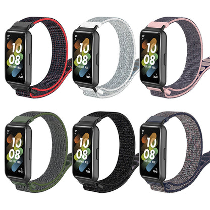 For Huawei Band 7 Soft Nylon Watch Band Adjustable Loop Fastener Sport Strap Wristband Replacement