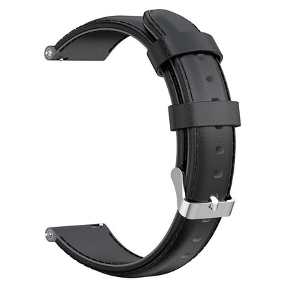 For Xiaomi Haylou Solar LS01  /  ID205  /  Willful SW021 Genuine Leather Watch Strap Quick Release Wrist Band Sports Watch 19mm Watchband Replacement