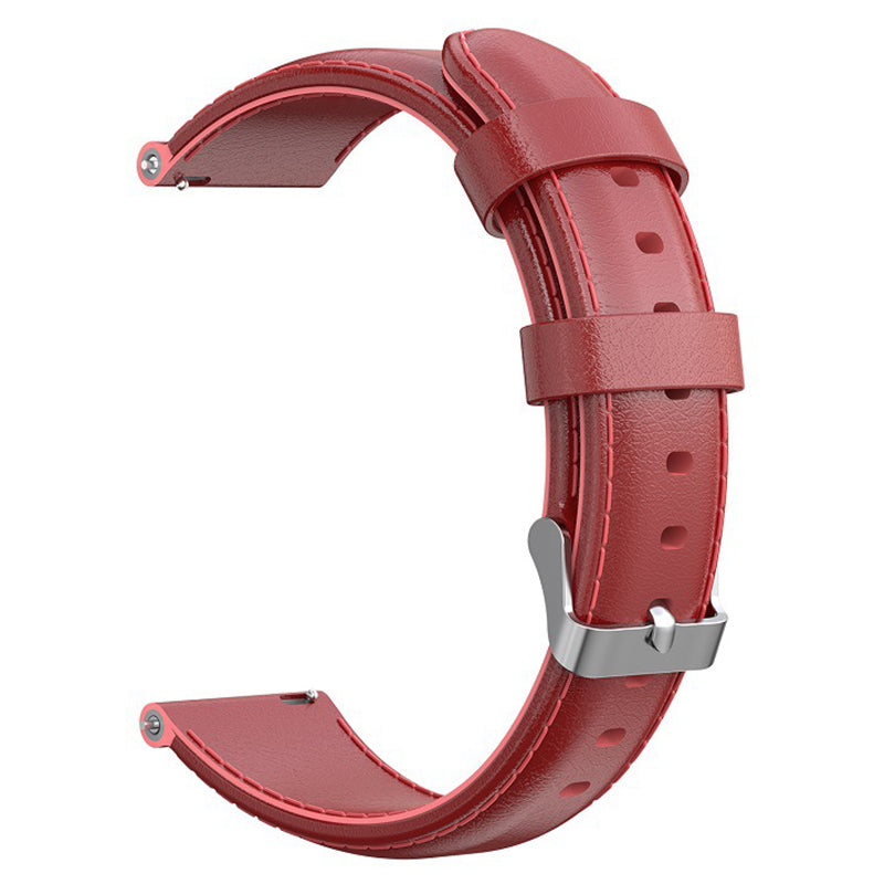 For Xiaomi Haylou Solar LS01  /  ID205  /  Willful SW021 Genuine Leather Watch Strap Quick Release Wrist Band Sports Watch 19mm Watchband Replacement