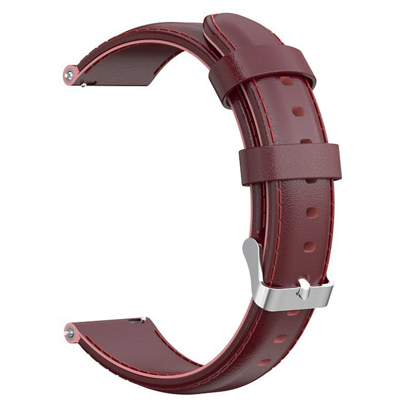 For Xiaomi Haylou Solar LS01  /  ID205  /  Willful SW021 Genuine Leather Watch Strap Quick Release Wrist Band Sports Watch 19mm Watchband Replacement