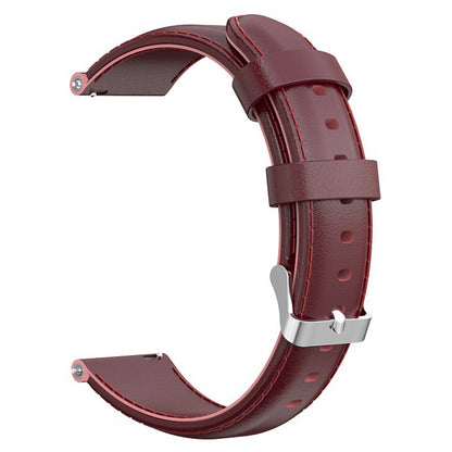 For Xiaomi Haylou Solar LS01  /  ID205  /  Willful SW021 Genuine Leather Watch Strap Quick Release Wrist Band Sports Watch 19mm Watchband Replacement