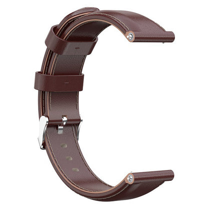 For Xiaomi Haylou Solar LS01  /  ID205  /  Willful SW021 Genuine Leather Watch Strap Quick Release Wrist Band Sports Watch 19mm Watchband Replacement