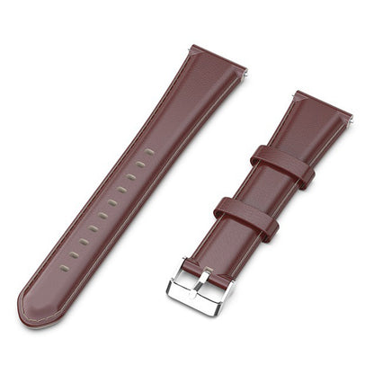For Xiaomi Haylou Solar LS01  /  ID205  /  Willful SW021 Genuine Leather Watch Strap Quick Release Wrist Band Sports Watch 19mm Watchband Replacement