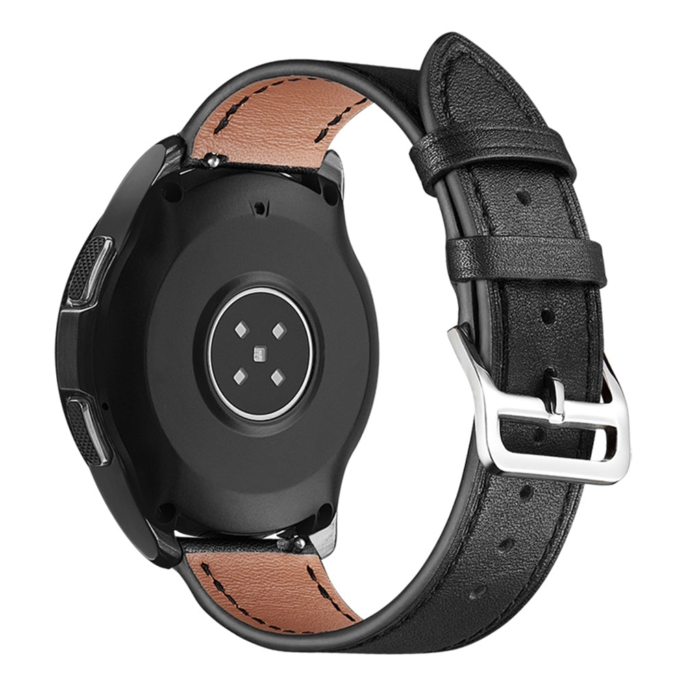 XIAOMI YOUPIN for Haylou LS02 / RS4 Plus LS11 20mm Watch Bands Replacement Strap Textured Genuine Leather Adjustable Wrist Strap