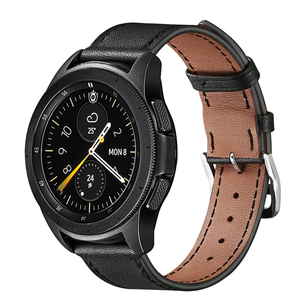XIAOMI YOUPIN for Haylou LS02 / RS4 Plus LS11 20mm Watch Bands Replacement Strap Textured Genuine Leather Adjustable Wrist Strap