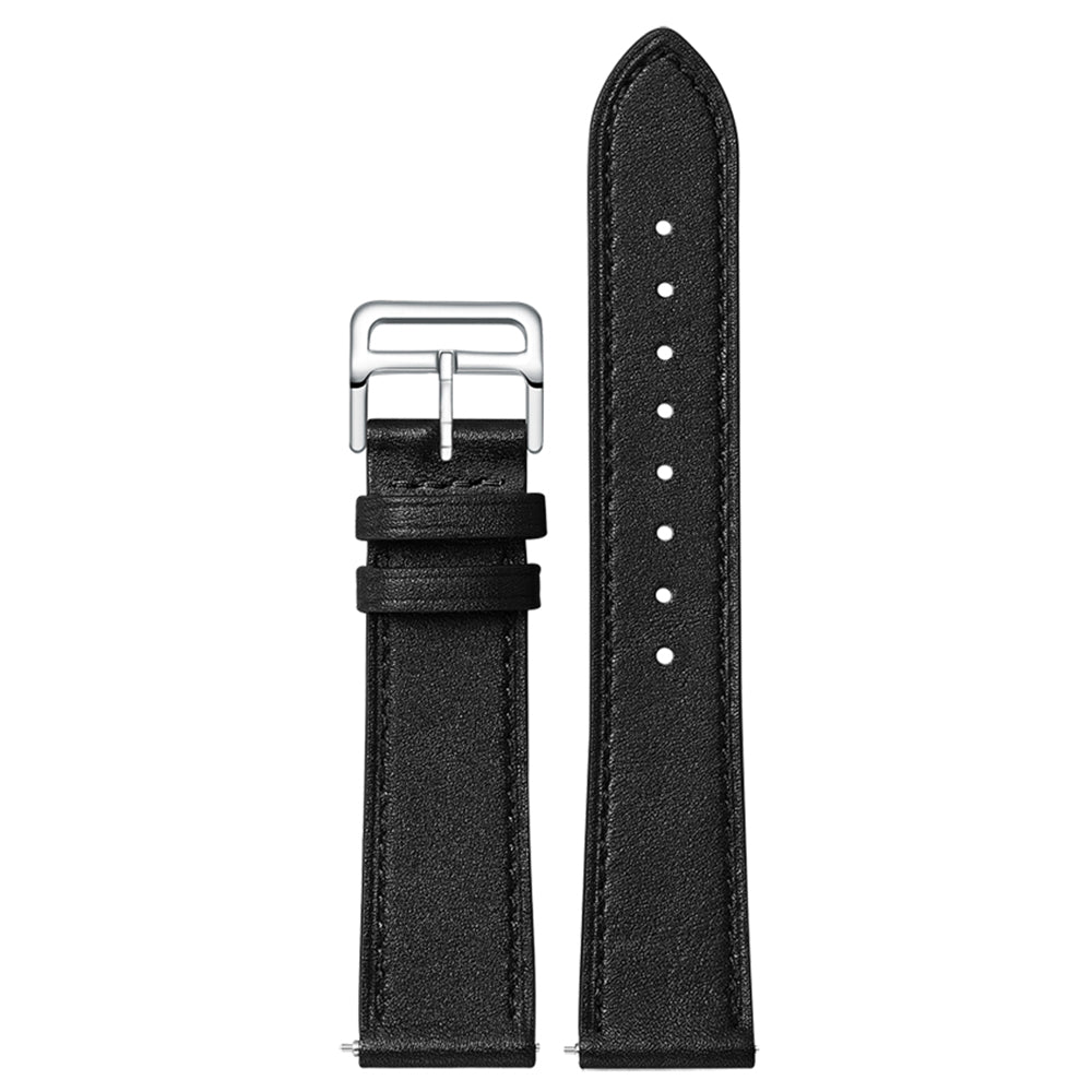 XIAOMI YOUPIN for Haylou LS02 / RS4 Plus LS11 20mm Watch Bands Replacement Strap Textured Genuine Leather Adjustable Wrist Strap