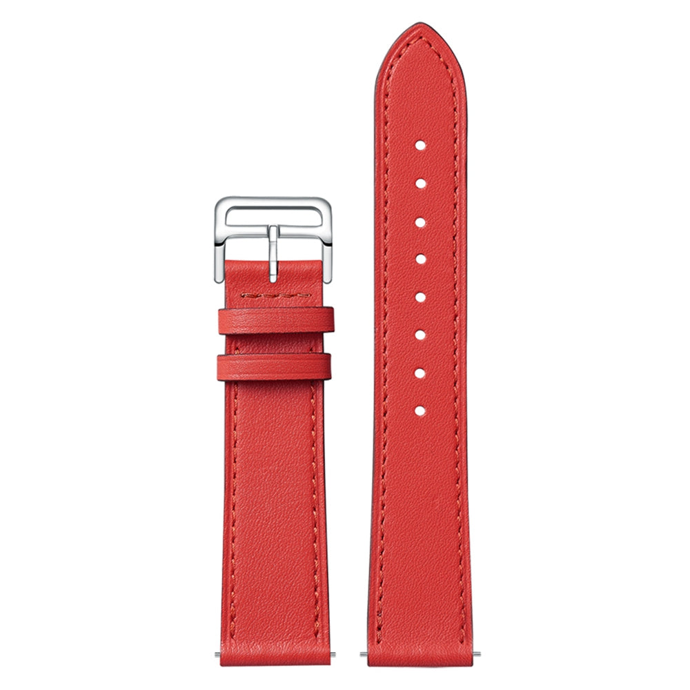 XIAOMI YOUPIN for Haylou LS02 / RS4 Plus LS11 20mm Watch Bands Replacement Strap Textured Genuine Leather Adjustable Wrist Strap
