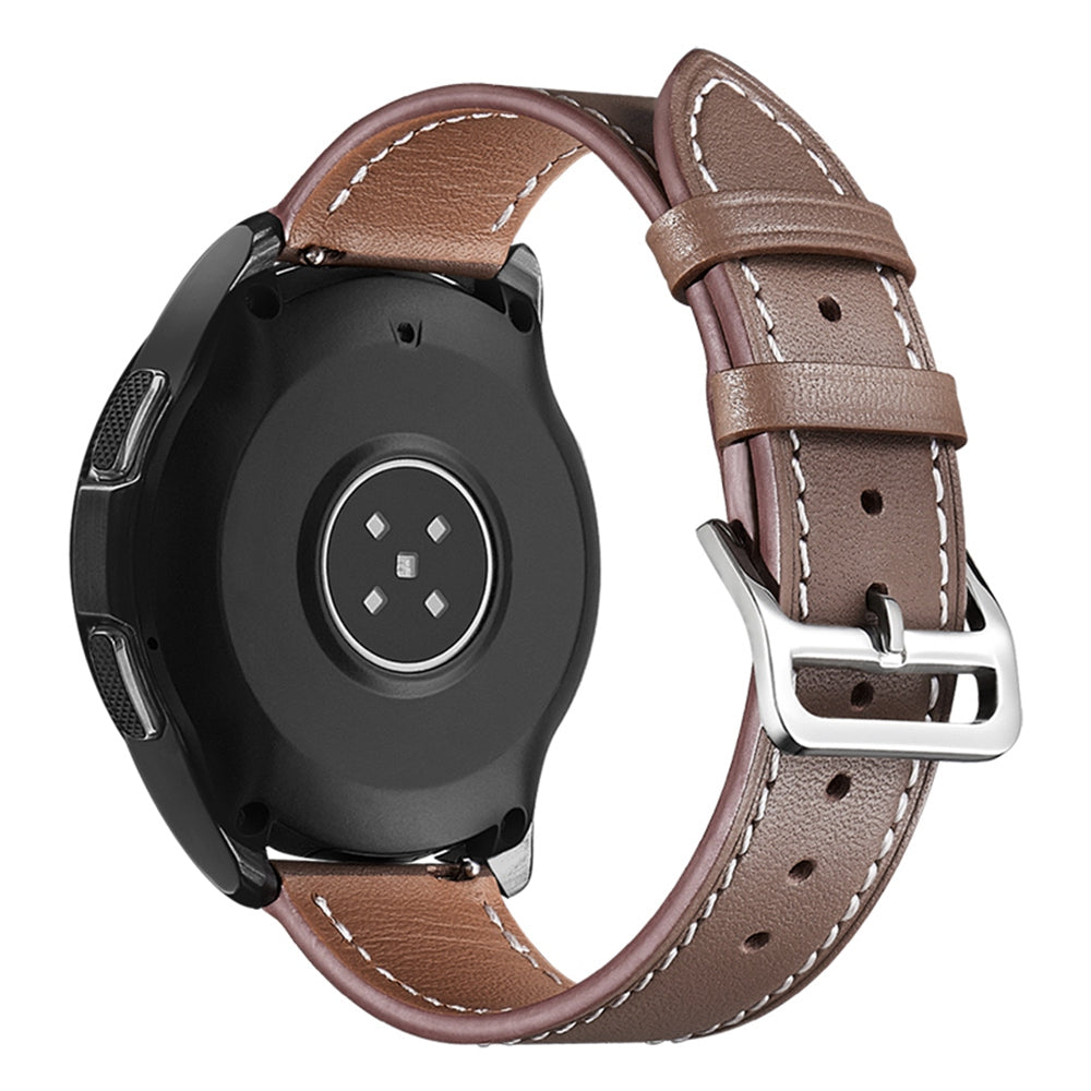XIAOMI YOUPIN for Haylou LS02 / RS4 Plus LS11 20mm Watch Bands Replacement Strap Textured Genuine Leather Adjustable Wrist Strap