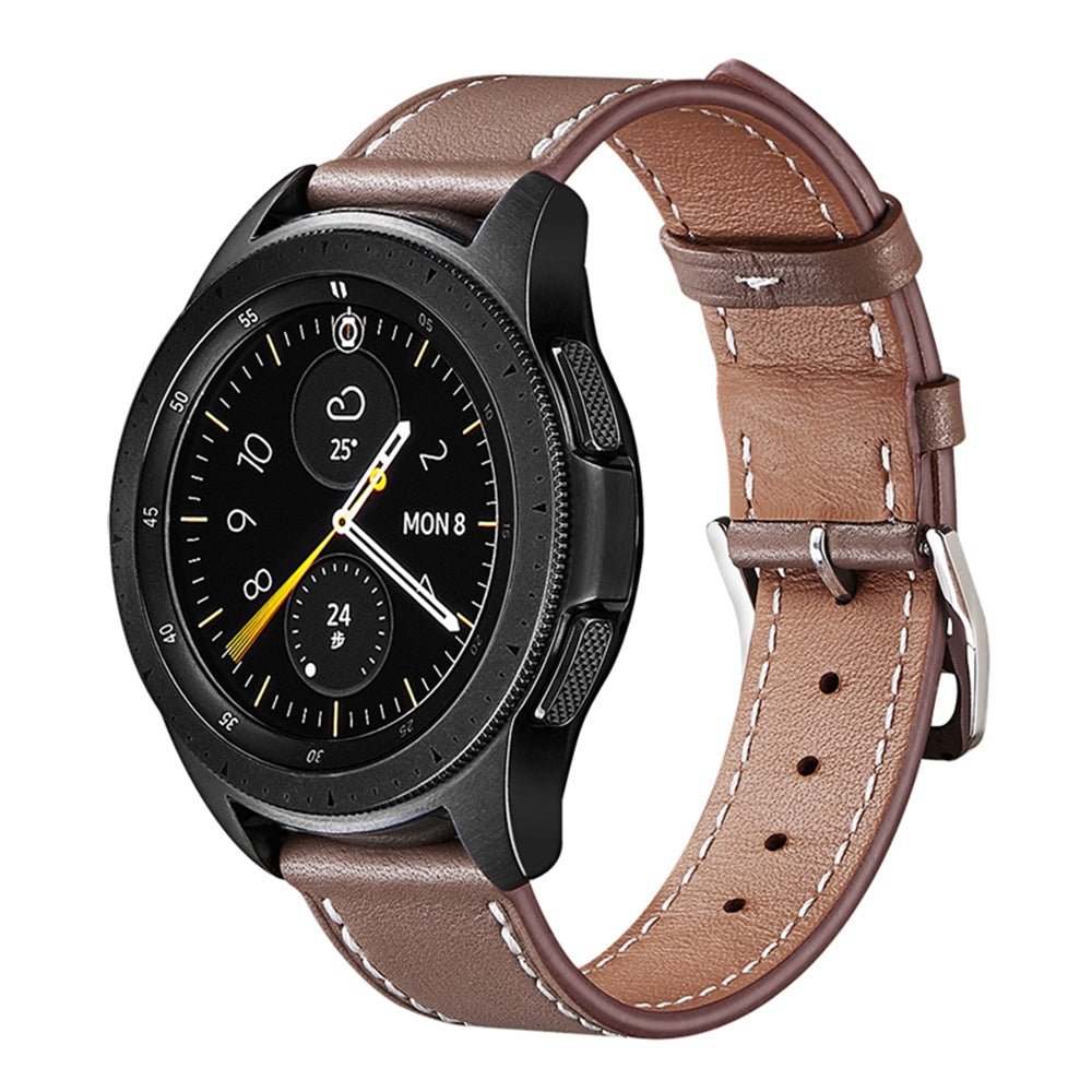 XIAOMI YOUPIN for Haylou LS02 / RS4 Plus LS11 20mm Watch Bands Replacement Strap Textured Genuine Leather Adjustable Wrist Strap