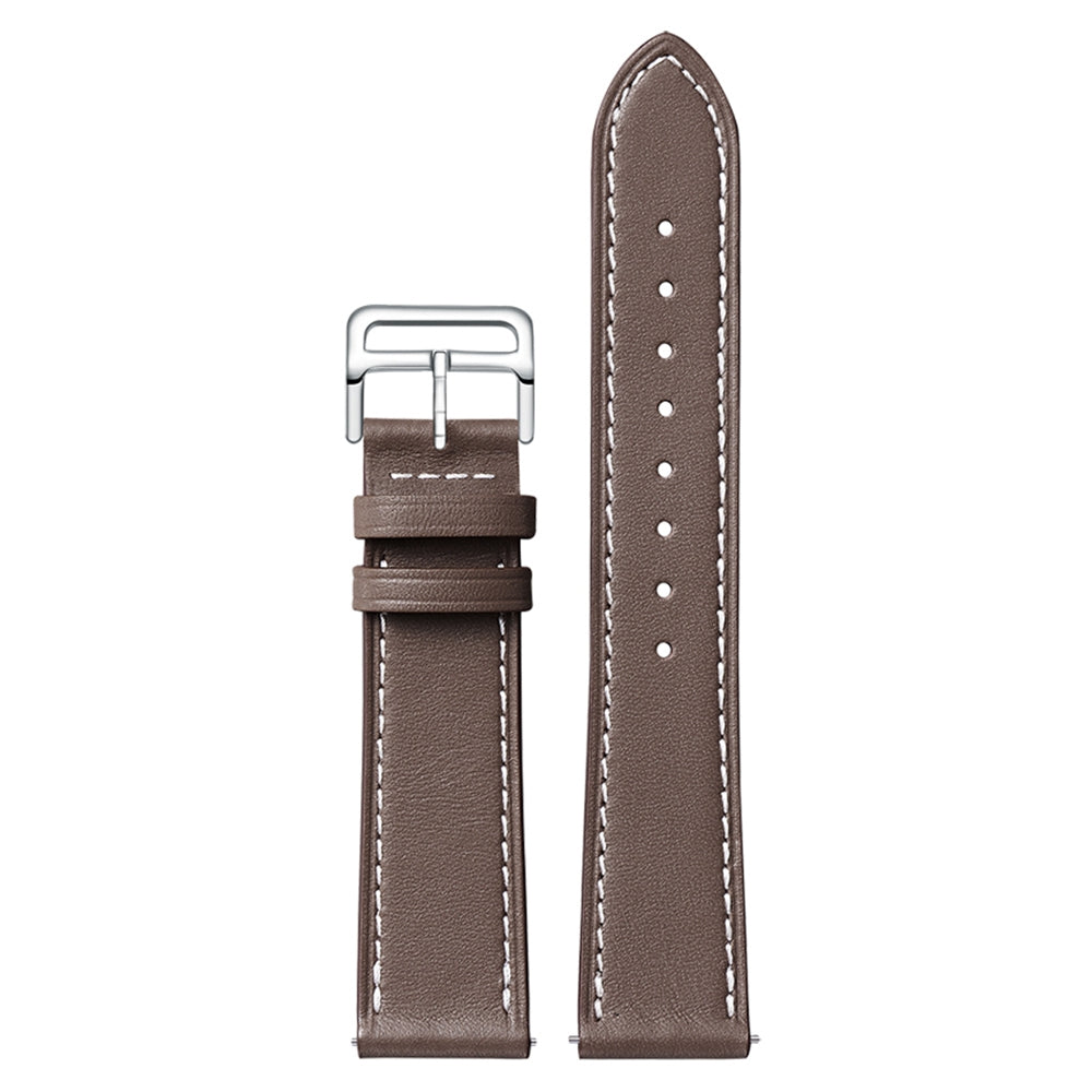 XIAOMI YOUPIN for Haylou LS02 / RS4 Plus LS11 20mm Watch Bands Replacement Strap Textured Genuine Leather Adjustable Wrist Strap