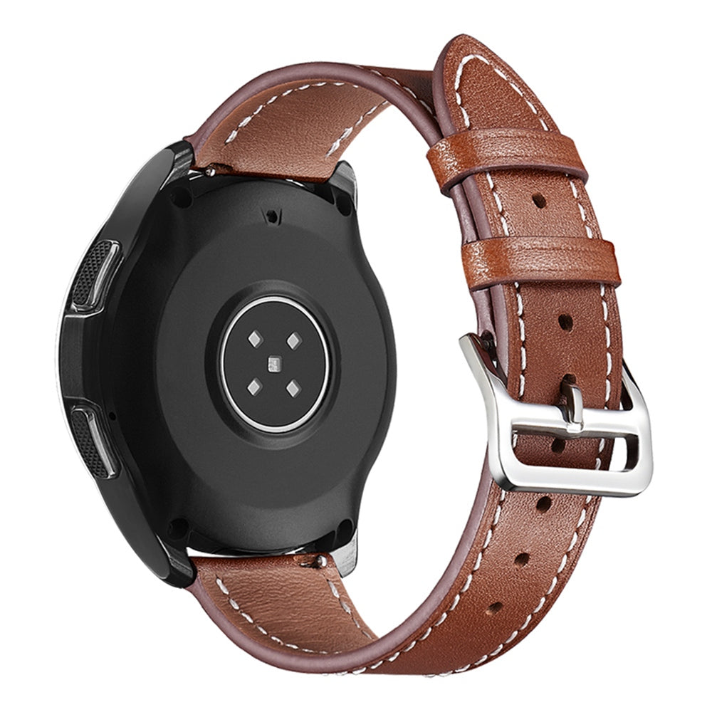 XIAOMI YOUPIN for Haylou LS02 / RS4 Plus LS11 20mm Watch Bands Replacement Strap Textured Genuine Leather Adjustable Wrist Strap