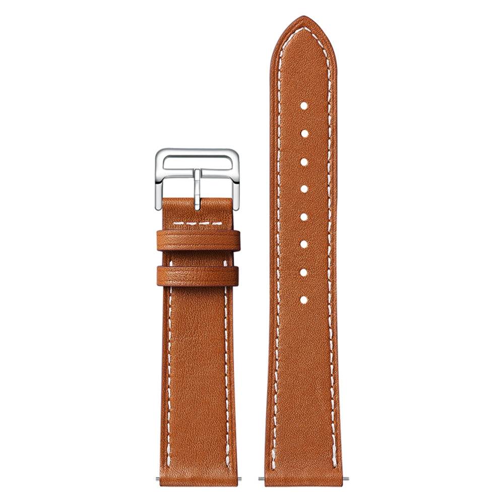 XIAOMI YOUPIN for Haylou LS02 / RS4 Plus LS11 20mm Watch Bands Replacement Strap Textured Genuine Leather Adjustable Wrist Strap