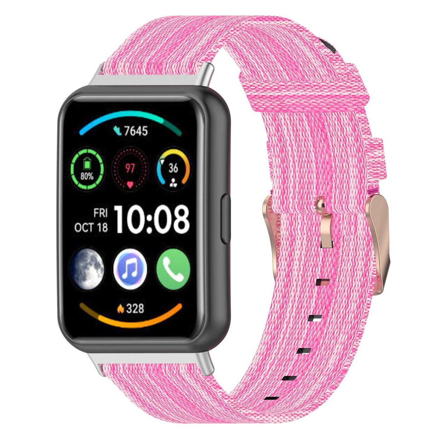 For Huawei Watch Fit 2 Watch Strap with Buckle Nylon Wrist Band Sports Watch 20mm Quick Release Watchband