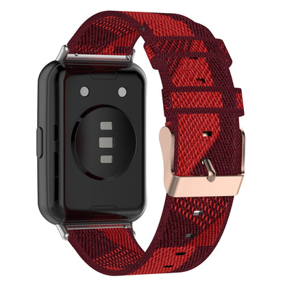 For Huawei Watch Fit 2 Watch Strap with Buckle Nylon Wrist Band Sports Watch 20mm Quick Release Watchband