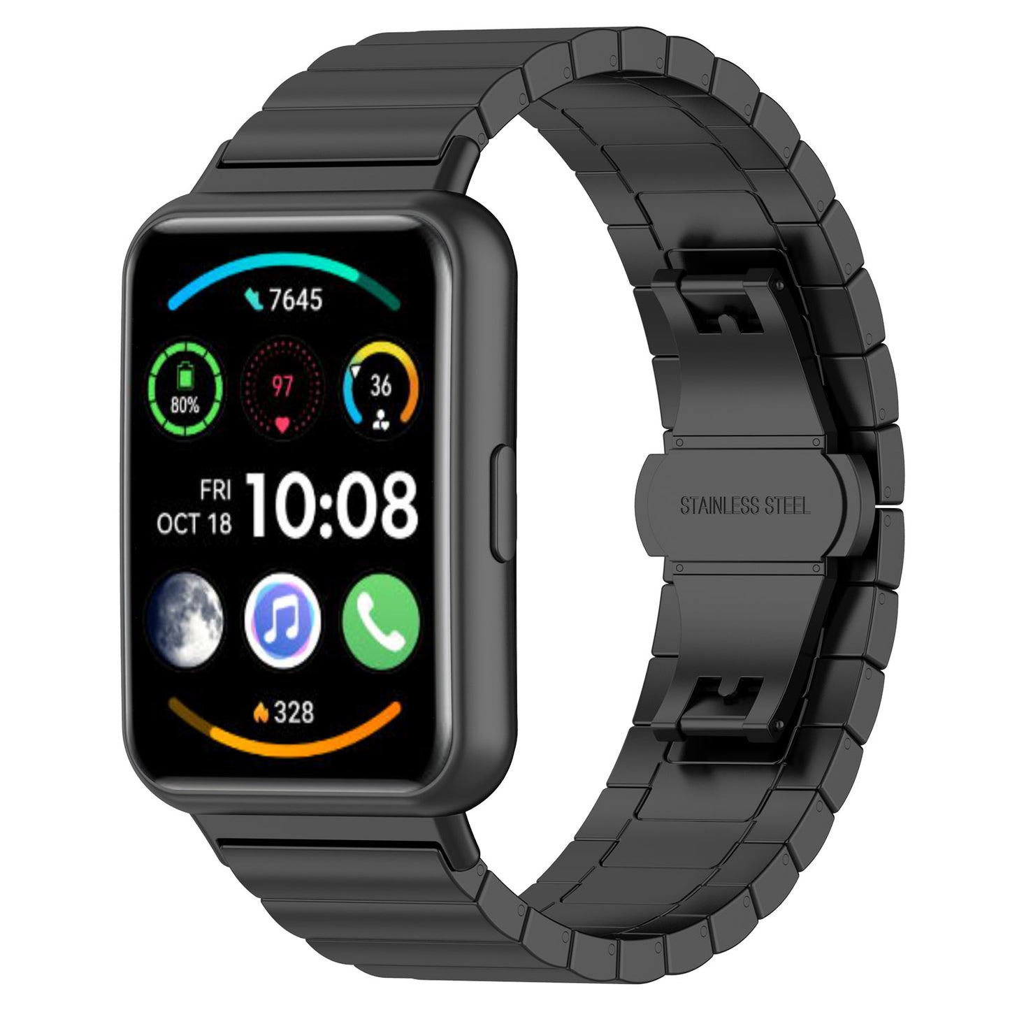 For Huawei Watch Fit 2 Smart Watch Band Buckle Design Metal Wrist Strap Replacement