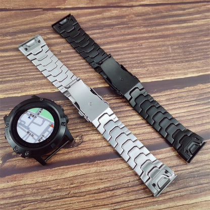 For Garmin Descent G1 / Fenix 7 / 6 Pro Metal Watch Strap 22mm Buckle Design Replacement Watch Strap