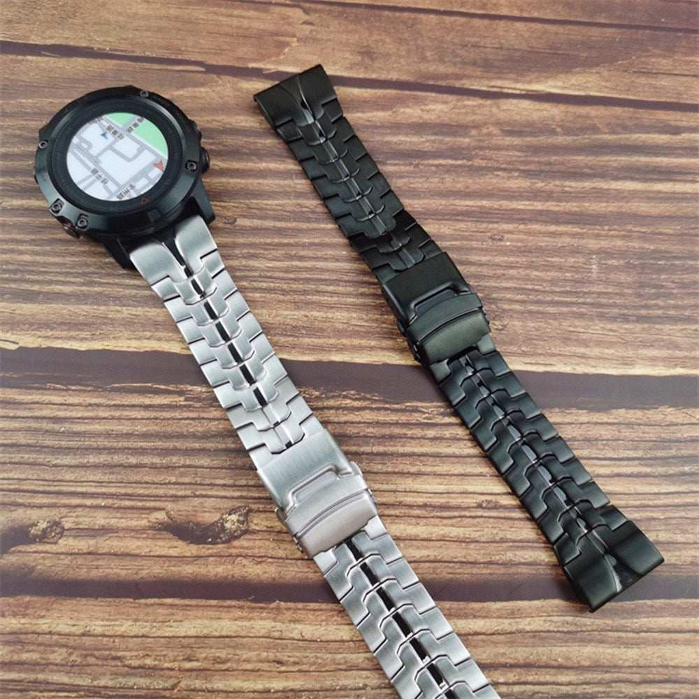For Garmin Descent G1 / Fenix 7 / 6 Pro Metal Watch Strap 22mm Buckle Design Replacement Watch Strap