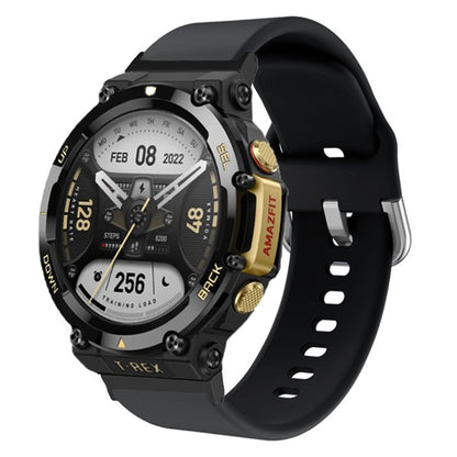 For Huami Amazfit T-Rex 2 Silicone Watch Strap Adjustable Wrist Band with Square Pin Buckle
