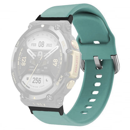 For Huami Amazfit T-Rex 2 Silicone Watch Strap Adjustable Wrist Band with Square Pin Buckle