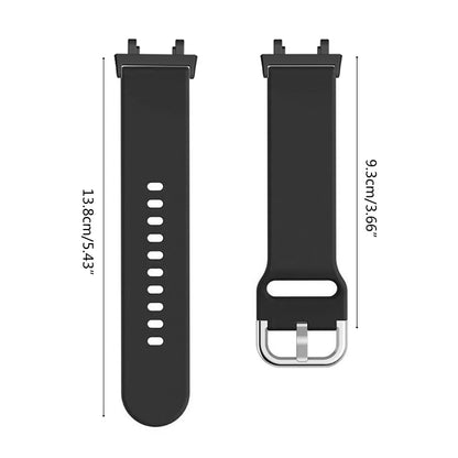 For Huami Amazfit T-Rex 2 Silicone Watch Strap Adjustable Wrist Band with Square Pin Buckle