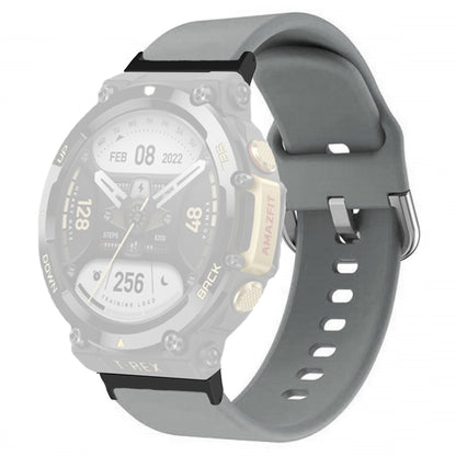 For Huami Amazfit T-Rex 2 Silicone Watch Strap Adjustable Wrist Band with Square Pin Buckle