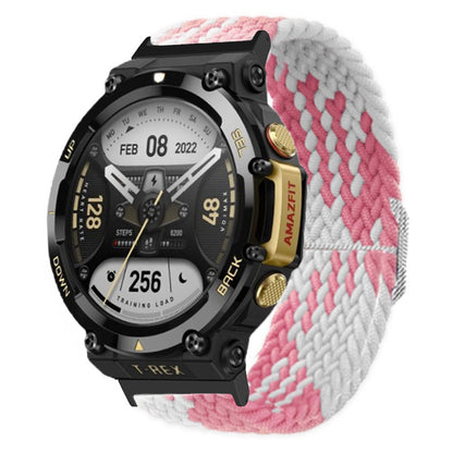 Watch Strap for Huami Amazfit T-Rex 2, Nylon Braided Adjustable Loop Wrist Band Replacement