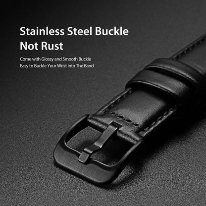 DUX DUCIS For Samsung Galaxy Watch3 41mm / Watch Active / Watch Active2 40mm / Huawei Watch GT 3 42mm PU Leather Watch Strap 20mm Replacement Business Bands Wristband