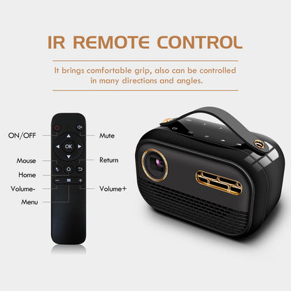 P16 2GB+16GB 4K 3D Video Projector Android 9.0 2.4G / 5G WiFi BT5.0 Airplay Miracast Home Theater DLP Projector