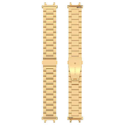 For Huami Amazfit T-Rex 2 Smart Watch Band Three-bead Stainless Steel Wrist Strap with Foldable Buckle