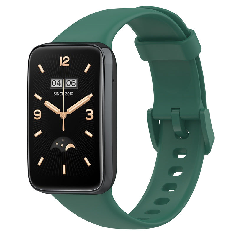 For Xiaomi Mi Band 7 Pro Solid Color TPU Watch Band Pin Buckle Adjustable Wrist Strap