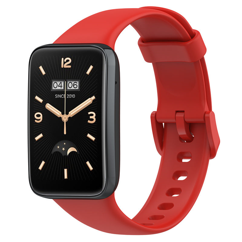 For Xiaomi Mi Band 7 Pro Solid Color TPU Watch Band Pin Buckle Adjustable Wrist Strap