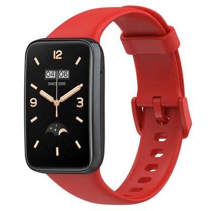 For Xiaomi Mi Band 7 Pro Solid Color TPU Watch Band Pin Buckle Adjustable Wrist Strap