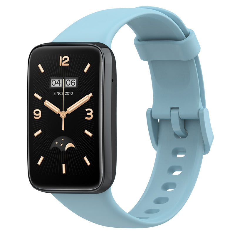 For Xiaomi Mi Band 7 Pro Solid Color TPU Watch Band Pin Buckle Adjustable Wrist Strap