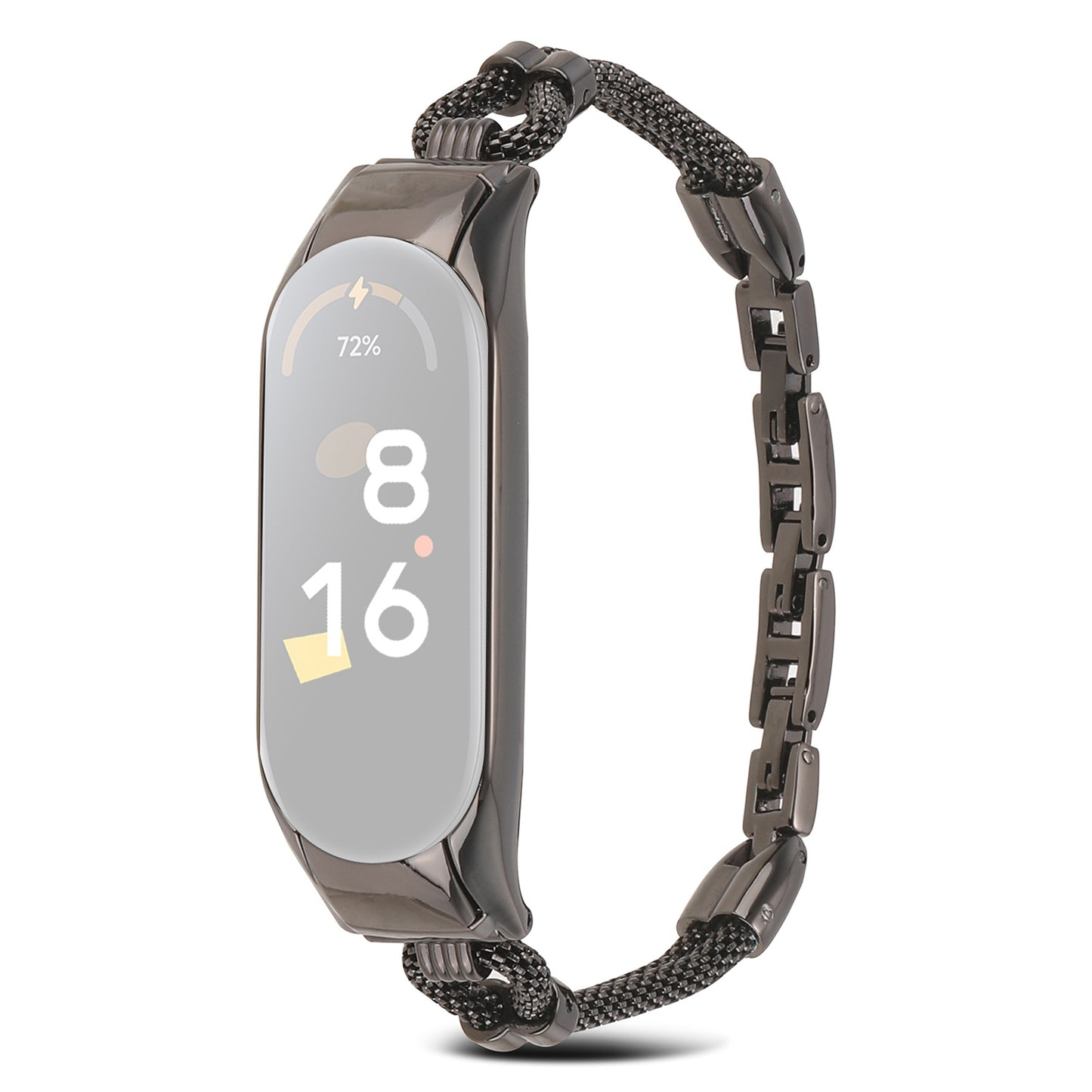For Xiaomi Mi Band 7 Smart Watch Replacement Strap with Watch Case Delicate Copper Chain Metal Watchband