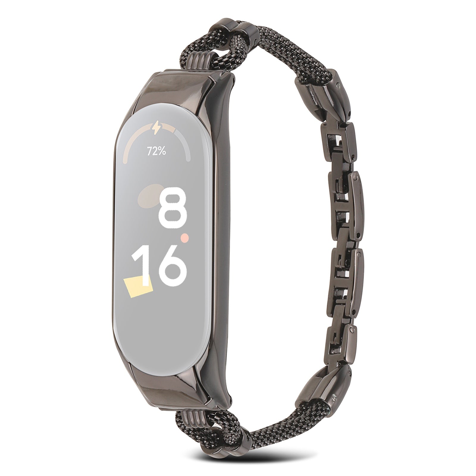 For Xiaomi Mi Band 7 Smart Watch Replacement Strap with Watch Case Delicate Copper Chain Metal Watchband