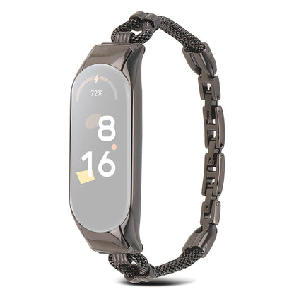For Xiaomi Mi Band 7 Smart Watch Replacement Strap with Watch Case Delicate Copper Chain Metal Watchband