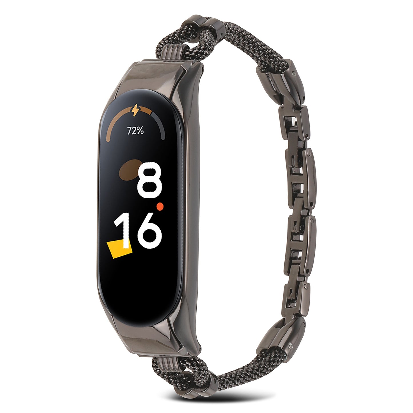 For Xiaomi Mi Band 7 Smart Watch Replacement Strap with Watch Case Delicate Copper Chain Metal Watchband
